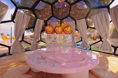 Pink Luxe Spa Retreat: TikTok House with Slide, Jacuzzi, & Stargazing Dome image 16