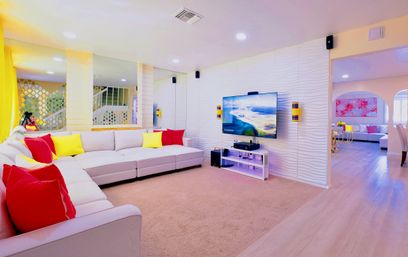 Pink Luxe Spa Retreat: TikTok House with Slide, Jacuzzi, & Stargazing Dome image 23