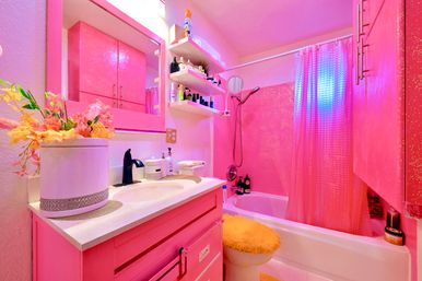 Pink Luxe Spa Retreat: TikTok House with Slide, Jacuzzi, & Stargazing Dome image 5