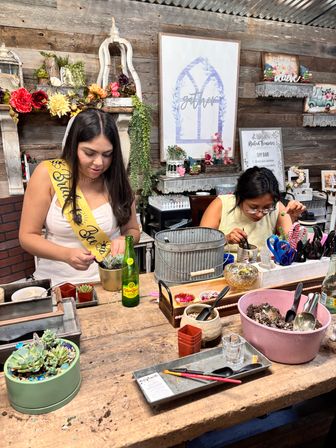 Bachelorette DIY Succulent Planting Party image 10