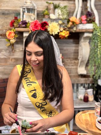 Bachelorette DIY Succulent Planting Party image 11