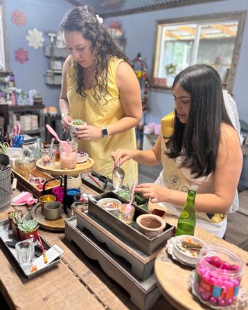 Bachelorette DIY Succulent Planting Party image 16