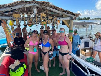 Double Deck Tiki Boat Party: Slides, BYOB & Sandbar Fun image 1