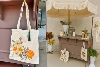 DIY Floral Print Bar: Create a Unique Tote or Tea Towel image