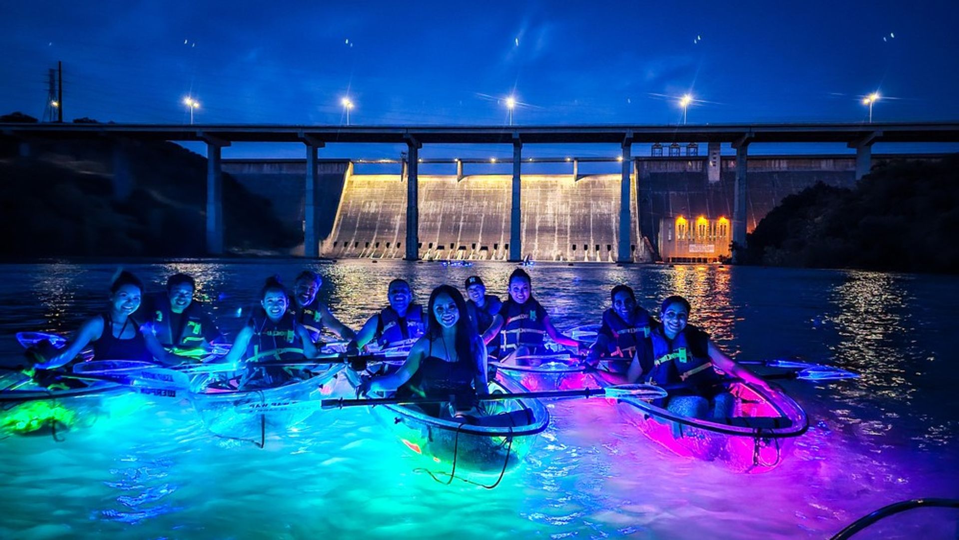 Extraordinary Night Time Kayaking Experience on Lake Austin image 1