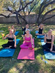 Private Yoga Class with Custom Playlists, Mimosa Add-Ons, and Cold Lavender Eye Towels image 9