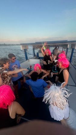 Charleston's Private Party Boat Rooftop Deck & Floating Party Mat BYOB Charter image 29