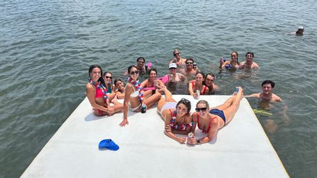 Charleston's Private Party Boat Rooftop Deck & Floating Party Mat BYOB Charter image 6