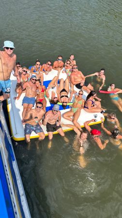Charleston's Private Party Boat Rooftop Deck & Floating Party Mat BYOB Charter image 20