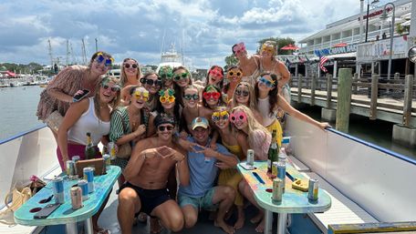 Charleston's Private Party Boat Rooftop Deck & Floating Party Mat BYOB Charter image 3