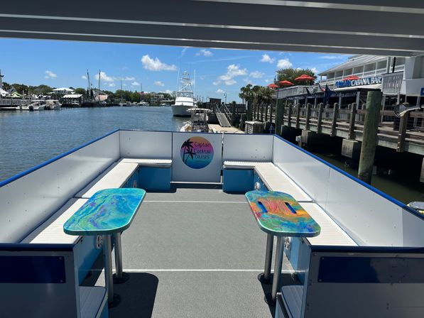 Charleston's Private Party Boat Rooftop Deck & Floating Party Mat BYOB Charter image 33