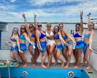 Charleston's Private Party Boat Rooftop Deck & Floating Party Mat BYOB Charter image 7