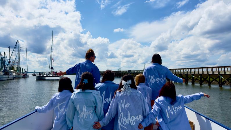 Charleston's Private Party Boat Rooftop Deck & Floating Party Mat BYOB Charter image 22