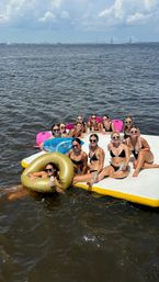 Charleston's Private Party Boat Rooftop Deck & Floating Party Mat BYOB Charter image 10