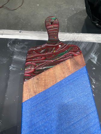 Sip, Create & Celebrate: Resin Charcuterie Board + Wine Glass Art Class image 7