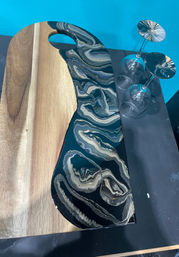 Sip, Create & Celebrate: Resin Charcuterie Board + Wine Glass Art Class image 6