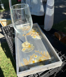 Sip, Create & Celebrate: Resin Charcuterie Board + Wine Glass Art Class image 3