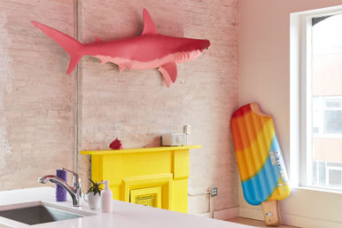 Aloha Bangtel Penthouse with Neon Palm Tree and Pink Shark in Wicker Park image 9