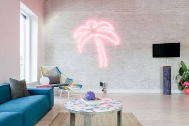 Aloha Bangtel Penthouse with Neon Palm Tree and Pink Shark in Wicker Park image 17