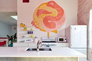 Aloha Bangtel Penthouse with Neon Palm Tree and Pink Shark in Wicker Park image 6