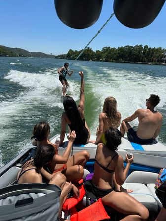 Bach Wakesurf Boat. BYOB. On Lake Austin. Captained. Up to 12 Guests. (Waksurf Wakeboard Waterski and Tubing) image 20
