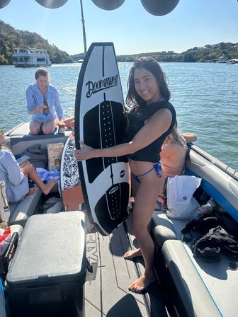 Bach Wakesurf Boat. BYOB. On Lake Austin. Captained. Up to 12 Guests. (Waksurf Wakeboard Waterski and Tubing) image 19