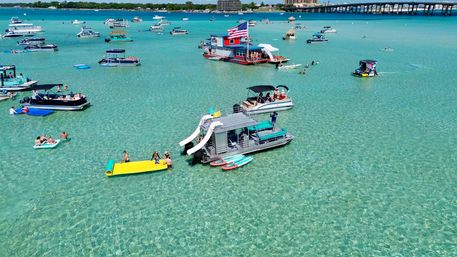  Private Crab Island Pontoon with Double Slide & Restroom (Up to 12) image 11