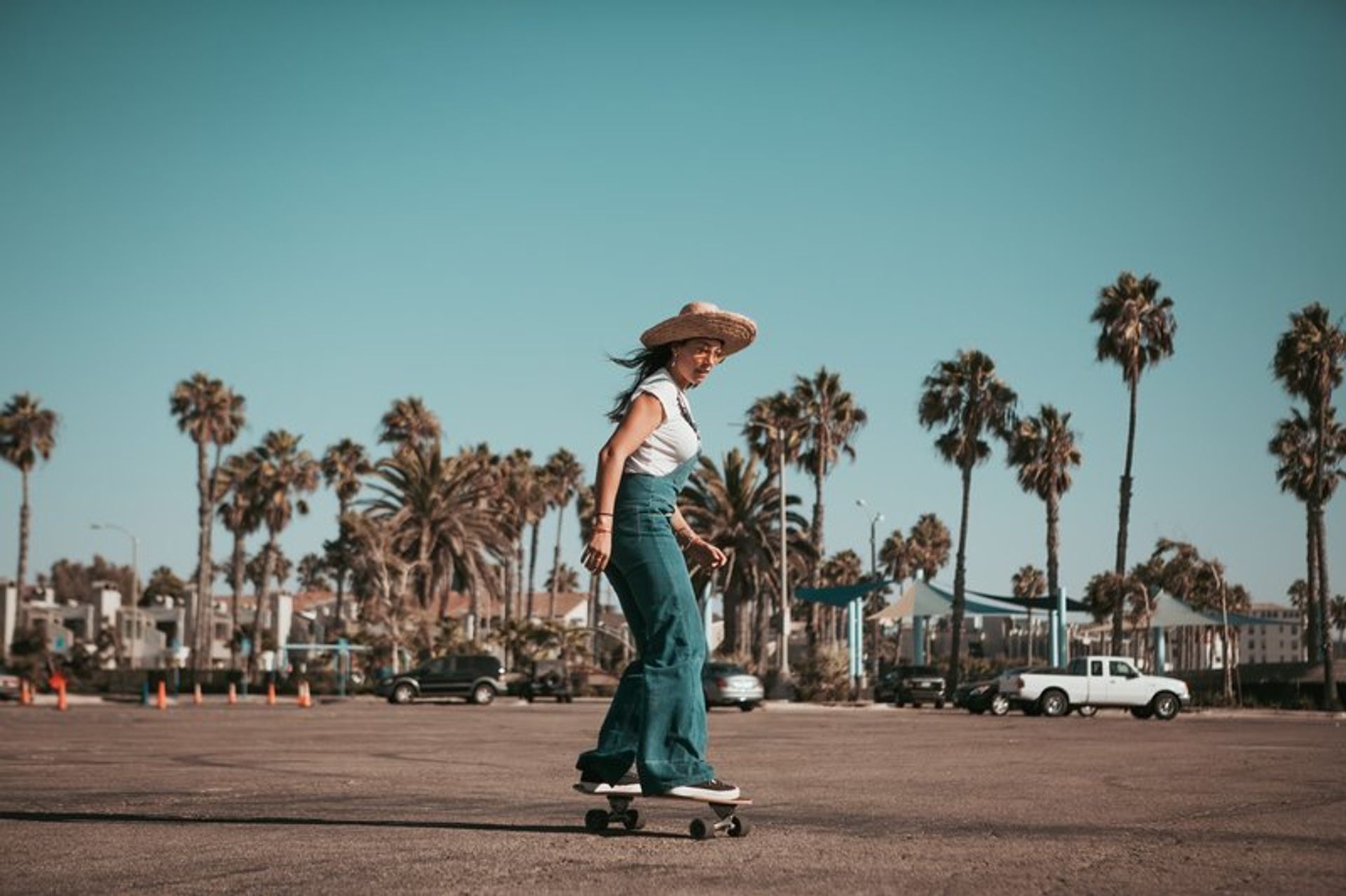 Street-Style Photoshoot on Palm Tree-Lined Street image 1