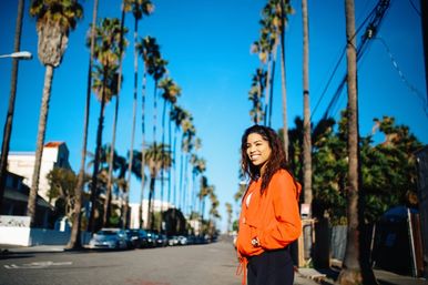 Street-Style Photoshoot on Palm Tree-Lined Street image 3