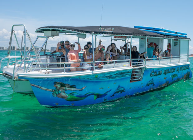 Crab Island Getaway: Public & Private Boat Tours for Swimming, Chilling & Partying image 1