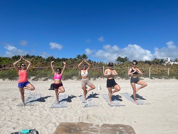 Private Yoga Class with Custom Playlists, Mimosa Add-Ons, and Cold Lavender Eye Towels image 38