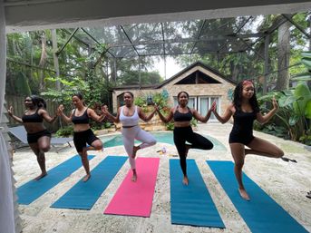 Private Yoga Class with Custom Playlists, Mimosa Add-Ons, and Cold Lavender Eye Towels image 13