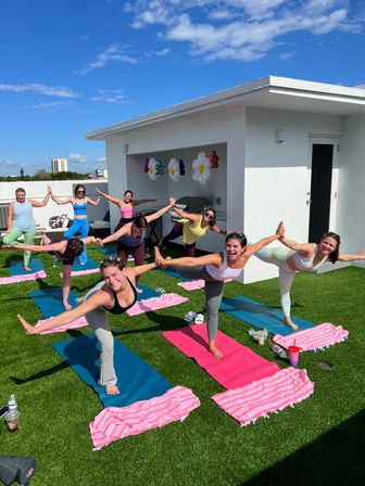 Private Yoga Class with Custom Playlists, Mimosa Add-Ons, and Cold Lavender Eye Towels image 7