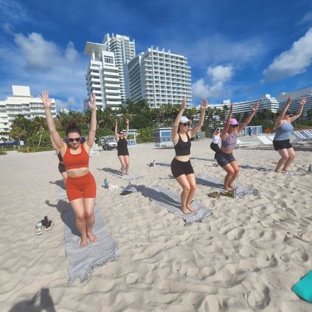 Custom Yoga Class with Fun Playlists, Mimosa Add-Ons, and Cold Lavender Eye Towels image 22