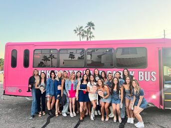 Stunning Pink Party Bus Rental: Day Trip, Night on the Town, Airport Shuttle & More (BYOB) image