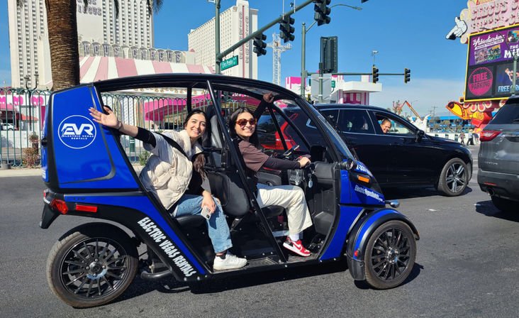 Vegas Strip Self-Drive Tour in Electric EVR Car: Explore Vegas Landmarks in Style image 1
