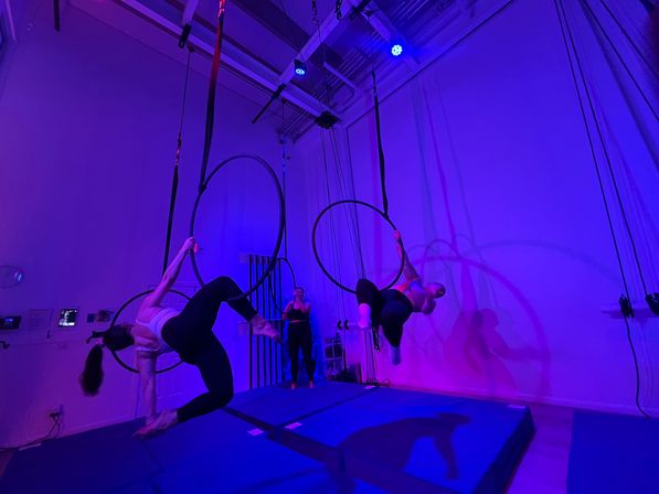 Beginner-Friendly Aerial Fitness Class with Celebratory Champagne & Chocolate Toast image 7