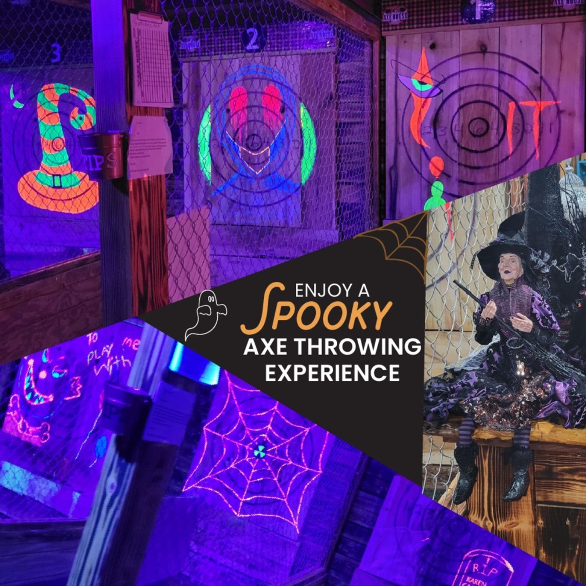 Blacklight Axe Throwing Party in the Heart of the Smokies image 10