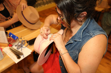 Custom Hat Design BYOB Studio Party with a Pro Hat Maker & Nashville Mural image 9