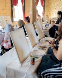 Booze N' Brush Nearly Nude Male Model Painting Class with Pro Instructor: Public or Private Options Available image 8