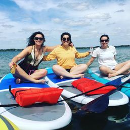 Epic Paddle-Boarding or Kayaking Adventure with City Skyline Backdrop and Gorgeous Lake image 9