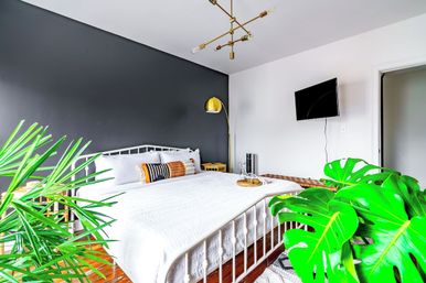 Jungalow: Bold, Plant-Filled Stay with Backyard in Heart of Columbus image 26