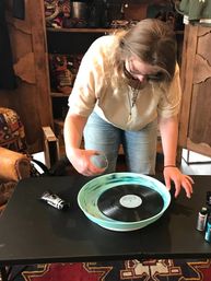 Sip & Spin Pour Art on Vinyl Record Party in Music City with Complimentary Wine & Shipping Options image 8