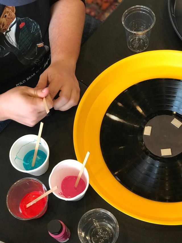 Sip & Spin Pour Art on Vinyl Record Party in Music City with Complimentary Wine & Shipping Options image 3