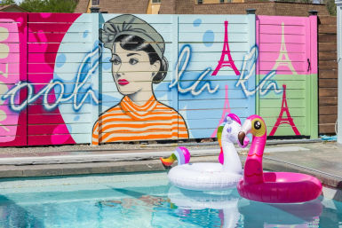 La Maison Bleue: Chic Rental with Pool, Sauna, Hot Tub & Karaoke Room image 2