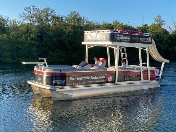 Luxury Pontoon Charter BYOB Sandbar Boat Party with Captain and Floating Beer Pong Table image 7