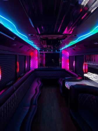 Luxury Party Bus Rental with Stocked Cooler, 4K TV, and 4000W Sound System image 9