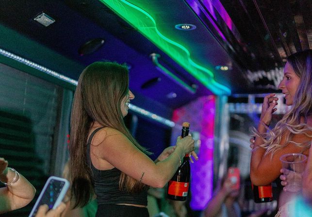 Luxury BYOB Party Bus with a Stocked Cooler, LED Lighting, & Sound System image 8
