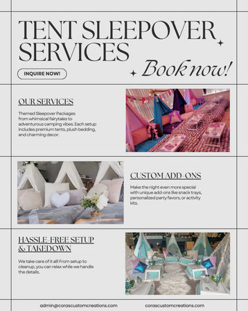 Tent Sleepover Experience:  Ultimate Slumber Party Setup image 6