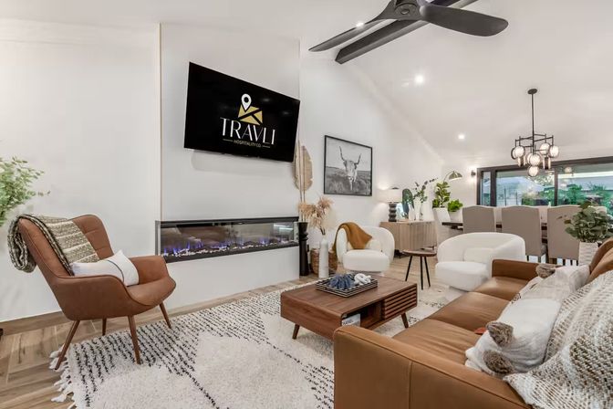 The Kensington: Luxe Scottsdale Retreat with Pool & Outdoor Fireplace Lounge image 10